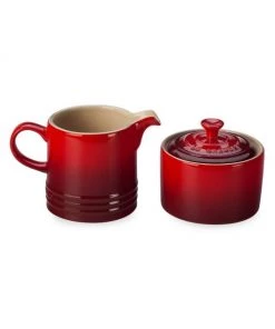 Le Creuset 2-Piece Cream & Sugar Set Cerise -Le Creuset And Meira T Sales unnamed file 110