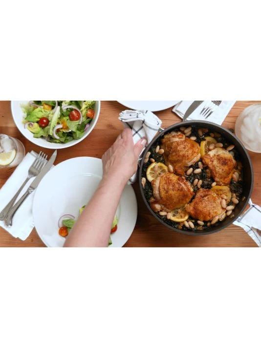 Le Creuset Toughened Nonstick PRO 4.25-Quart Saute Pan With Helper Handle & Glass Lid 1 Le Creuset Toughened Nonstick PRO 4.25-Quart Saute Pan With Helper Handle & Glass Lid