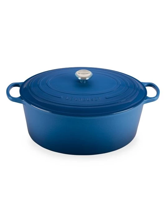 Le Creuset 15.5-Quart Signature Oval Dutch Oven Oyster 1 Le Creuset 15.5-Quart Signature Oval Dutch Oven Oyster