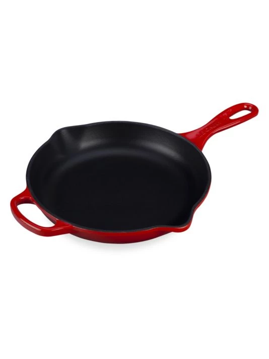 Le Creuset Signature Iron Handle Skillet/9" Flame 8 Le Creuset Signature Iron Handle Skillet/9" Flame - Image 8
