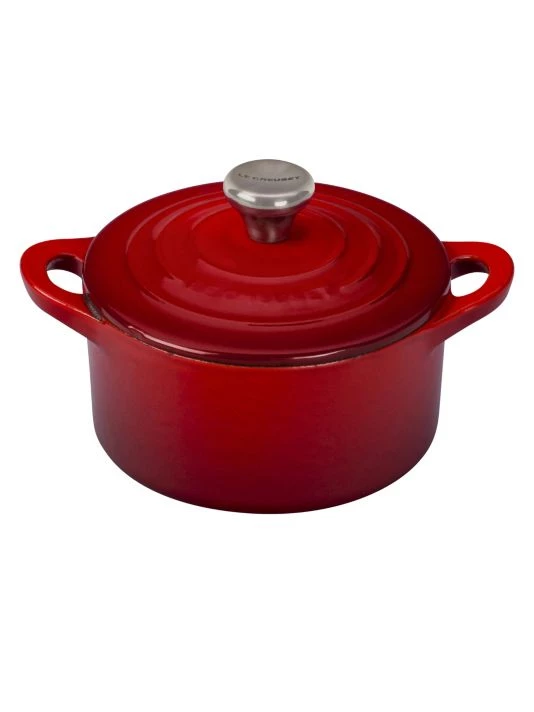 Le Creuset 13.25oz. Cast Iron Cocotte Flame 3 Le Creuset 13.25oz. Cast Iron Cocotte Flame - Image 3