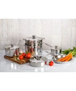 Le Creuset 10-Piece Stainless Steel Cookware Set 5 Le Creuset 10-Piece Stainless Steel Cookware Set -Le Creuset And Meira T Sales unnamed file 277