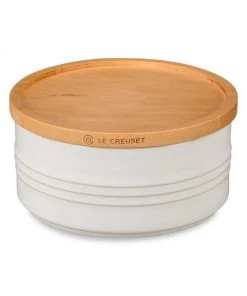 Le Creuset 23-oz Stoneware Canister With Wood Lid
