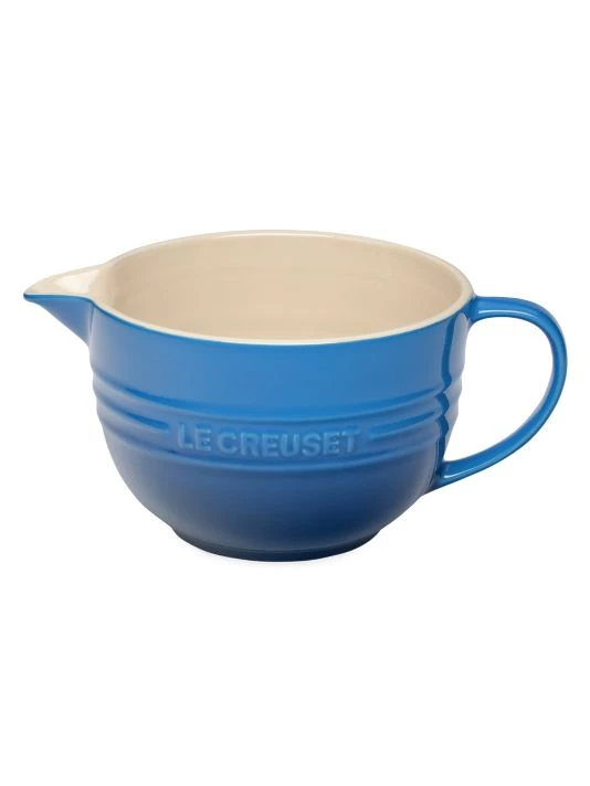 Le Creuset 2-Qt Stoneware Batter Bowl Caribbean 1 Le Creuset 2-Qt Stoneware Batter Bowl Caribbean