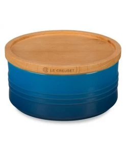 Le Creuset Marseille Stoneware Canister & Wood Lid
