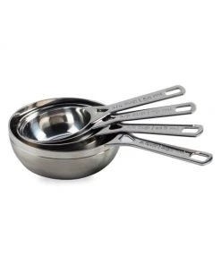 Le Creuset Stainless Steel Four-Piece Measuring Cups Set