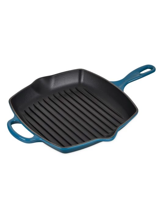 Le Creuset 10.25" Cast Iron Square Skillet Grill 1 Le Creuset 10.25" Cast Iron Square Skillet Grill