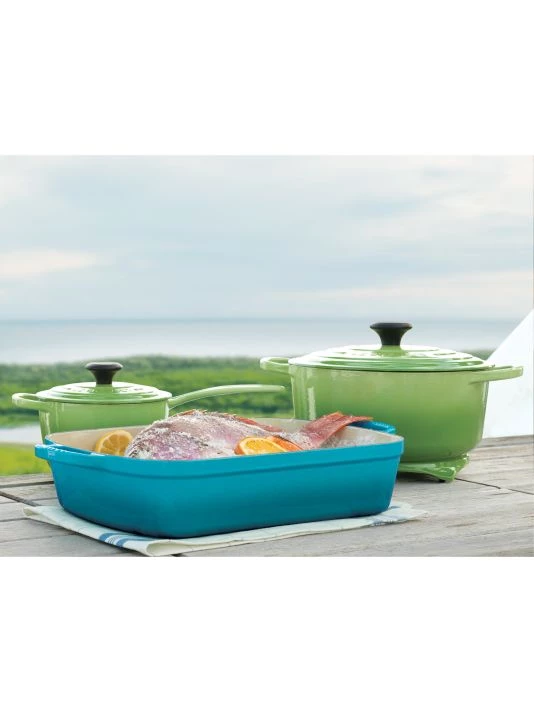 Le Creuset Signature Cast Iron Rectangular Roaster Marseille 2 Le Creuset Signature Cast Iron Rectangular Roaster Marseille - Image 2