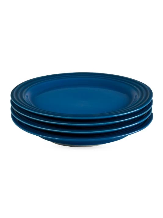 Le Creuset Stoneware Salad Plate Four-Piece Set Marseille 3 Le Creuset Stoneware Salad Plate Four-Piece Set Marseille - Image 3