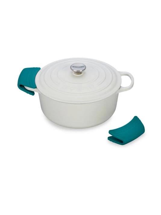 Le Creuset 2-Piece Handle Grip Set Caribbean 5 Le Creuset 2-Piece Handle Grip Set Caribbean - Image 5