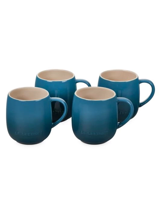 Le Creuset 4-Piece Heritage Mug Set Provence 1 Le Creuset 4-Piece Heritage Mug Set Provence