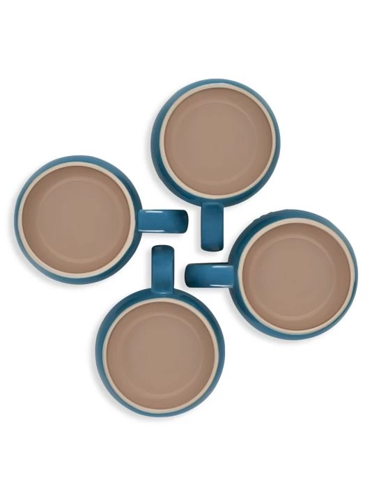 Le Creuset 4-Piece Heritage Mug Set Provence 2 Le Creuset 4-Piece Heritage Mug Set Provence - Image 2