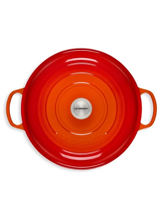 Le Creuset 5-Quart Signature Cast Iron Braiser White 4 Le Creuset 5-Quart Signature Cast Iron Braiser White - Image 4