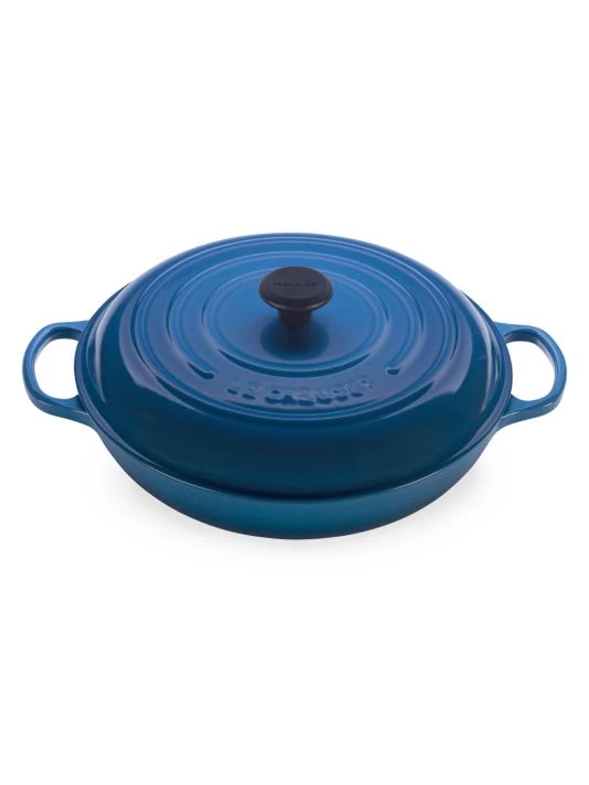 Le Creuset 5-Quart Signature Cast Iron Braiser White 8 Le Creuset 5-Quart Signature Cast Iron Braiser White - Image 8