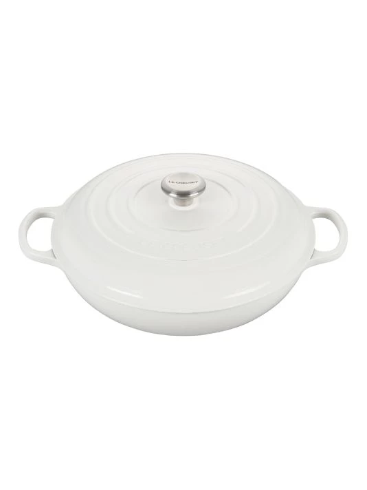 Le Creuset 5-Quart Signature Cast Iron Braiser White 10 Le Creuset 5-Quart Signature Cast Iron Braiser White - Image 10