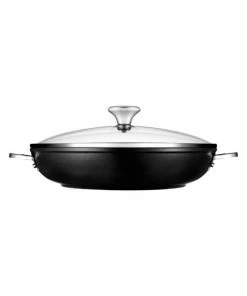 Le Creuset Toughened Nonstick PRO 4-Quart Shallow Casserole/Braiser & Glass Lid