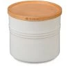 Le Creuset 1.5-Quart Stoneware Canister With Wood Lid White