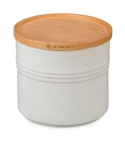 Le Creuset 1.5-Quart Stoneware Canister With Wood Lid White 7 Le Creuset 1.5-Quart Stoneware Canister With Wood Lid White -Le Creuset And Meira T Sales unnamed file 623