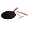 Le Creuset 10.75" Cast Iron Crepe Pan With Rateau & Spatula
