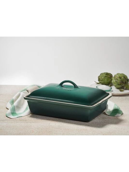 Le Creuset Artichaut 4-Quart Heritage Covered Rectangular Casserole 3 Le Creuset Artichaut 4-Quart Heritage Covered Rectangular Casserole - Image 3