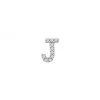 Meira T 14K White Gold Diamond Intial Single Stud Earring Initial L