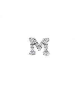 Meira T 14K White Gold Diamond Intial Single Stud Earring Initial L -Le Creuset And Meira T Sales unnamed file 701