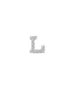 Meira T 14K White Gold Diamond Intial Single Stud Earring Initial L -Le Creuset And Meira T Sales unnamed file 702