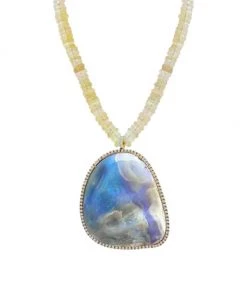 Meira T 14K Gold & Boulder Opal Beaded Pendant Necklace