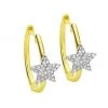 Meira T 14K Yellow Gold & Diamond Star Hoop Earrings