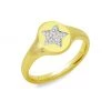 Meira T 14K Gold & Diamond Star Signet Ring