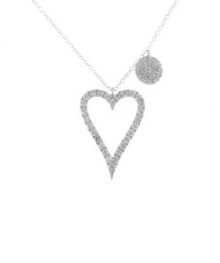 Meira T 14K White Gold & Diamond Heart Necklace