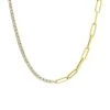 Meira T Half & Half Diamond Necklace
