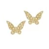 Meira T 14K Yellow Gold & Diamond Butterfly Stud Earrings