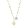 Meira T 14K Yellow Gold, 14K White Gold & Diamond Hamsa Hand Pendant Necklace