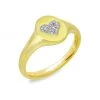 Meira T 14K Gold & Diamond Heart Signet Ring