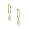 Meira T 14K Yellow Gold, Opal & Diamond Drop Hoop Earrings