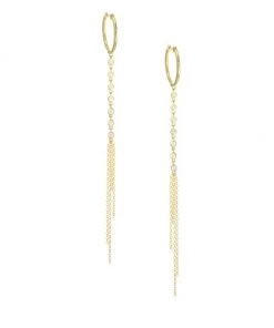 Meira T 14K Yellow Gold & Diamond Chain Drop Earrings