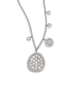Meira T Diamond & 14K White Gold Ice Disc Necklace