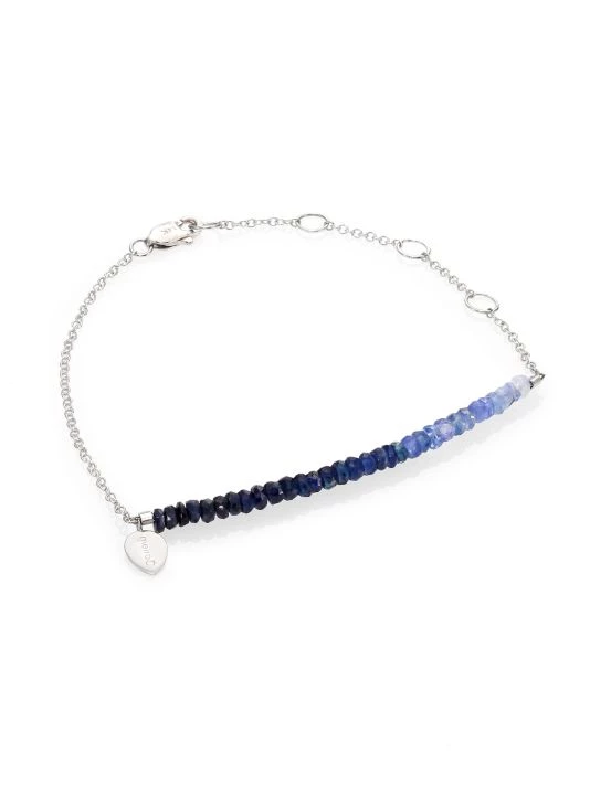 Meira T Sapphire & 14K White Gold Ombré Beaded Bracelet 1 Meira T Sapphire & 14K White Gold Ombré Beaded Bracelet