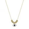 Meira T 18K Yellow Gold, Diamond & Blue Sapphire Evil Eye Pendant Necklace