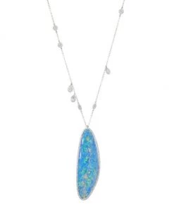 Meira T Diamond, Opal And 14K White Gold Necklace -Le Creuset And Meira T Sales unnamed file 778