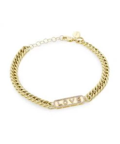 Meira T 14K Yellow Gold & Diamond Love Chain Bracelet