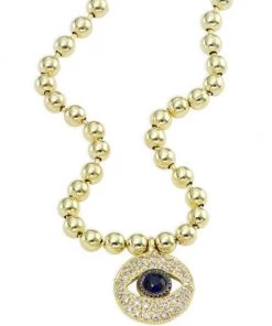 Meira T 14K Yellow Gold, Diamond & Sapphire Evil Eye Charm Bracelet -Le Creuset And Meira T Sales unnamed file 792
