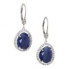 Meira T 14K White Gold, Diamond & Blue Sapphire Drop Earrings