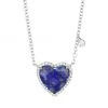 Meira T 14K White Gold, Diamond & Lapis Lazuli Heart Pendant Necklace