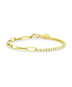 Meira T 14K Yellow Gold & Diamond Mixed-Link Chain Bracelet