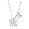 Meira T 14K White Gold Diamond Buttefly Pendant Necklace