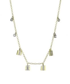 Meira T 14K Yellow Gold, 14K White Gold & Diamond Charm Necklace