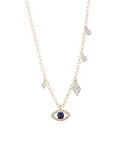 Meira T 14K Gold & Diamond Evil Eye Necklace