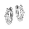 Meira T 14K White Gold & Diamond Huggie Earrings